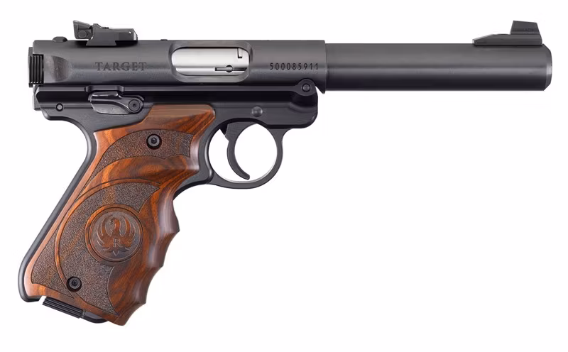 Ruger - MKIV Target ,.22 LR - Blånerad - Träkolv