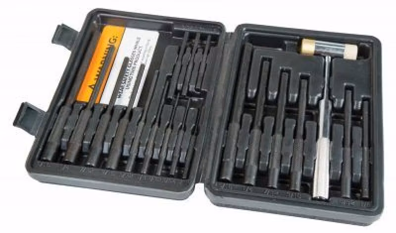 Wheeler - Master Roll Pin Punch Set, set med dorn för vapensmed