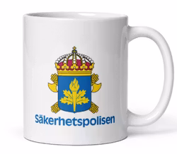 White glossy mug - Säpo