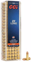 CCI - Target - 22 Long - Copper-Plated - RN - 29gr - 100/Box
