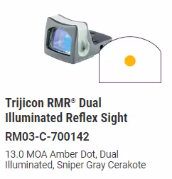 Trijicon - RMR® Dual Illuminated Reflex Sight - Grey