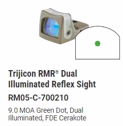 Trijicon - RMR® Dual Illuminated Reflex Sight - FDE - Green dot