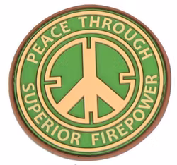 3D Patch - Peace Through Superior Firepower - PVC