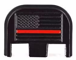 Glock -  3D Rear Slide Cover Plate - USA flag - Red line