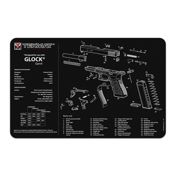 TekMat - Glock Gen 4 - Cleaning Bench Mat