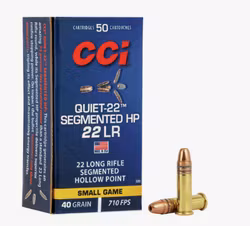 CCI - 22 LR - Segmented - HP - Quiet-22 - 40gr - 50/Box
