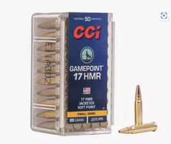 CCI - Rimfire Ammunition 17 HMR Gamepoint Jacketed SP 20gr 50/Box