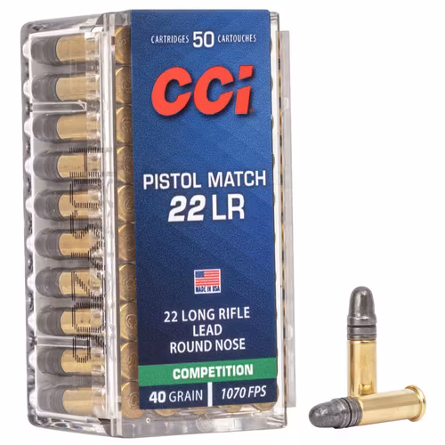 CCI - Rimfire Ammunition 22 LR Pistol Match LRN 40gr 50/Box