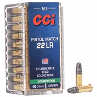 CCI - Rimfire Ammunition 22 LR Pistol Match LRN 40gr 50/Box