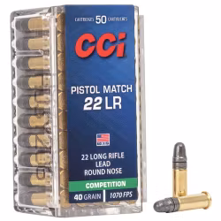 CCI - Rimfire Ammunition 22 LR Pistol Match LRN 40gr 50/Box