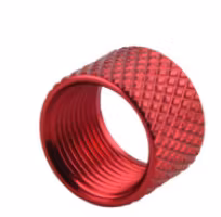 Barrels End - Aluminum 1/2x28 Threaded Protector Nut - Red