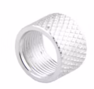 Barrels End - Aluminum 1/2x28 Threaded Protector Nut - Silver