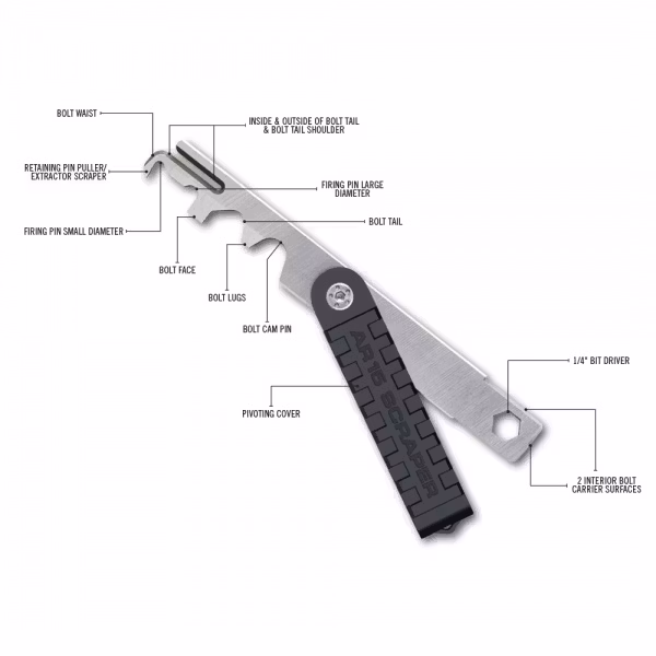 Real Avid AR15 Scraper – rengöringsverktyg för kolborttagning på BCG