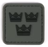 3D Patch - Tre Kronor - PVC - Grey