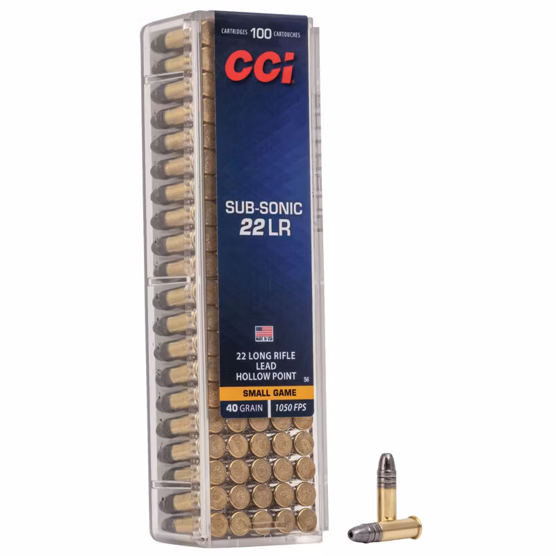 CCI - Rimfire Ammunition 22 LR Sub-Sonic HP 40gr 100/Box