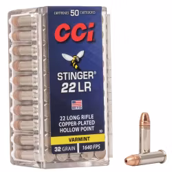 CCI - Rimfire Ammunition - 22 LR Stinger - CP - HP - 32gr - 50/Box