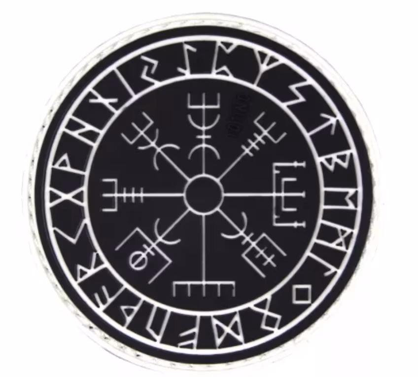 3D Patch - Runsköld Vegvisir Black - PVC