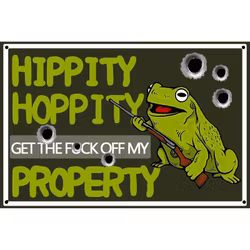 Hippity Hoppity - Metal tin sign