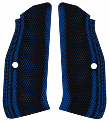LokGrips - CZ Shadow 2 Thin Full Checkered - Blue Black