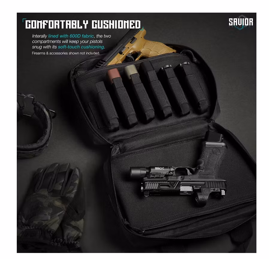 Savior Equipment - Specialist Double Pistol Case - Svart