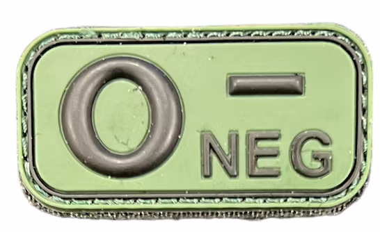 Blodgrupp O- Neg - PVC