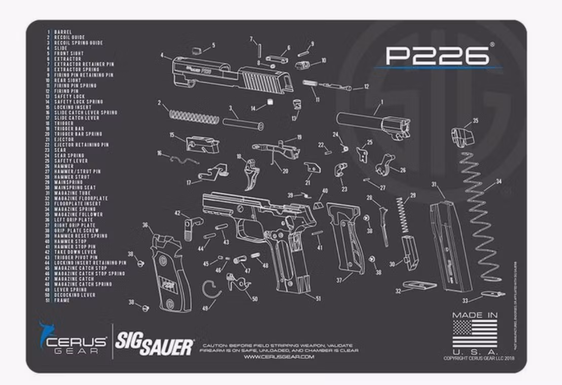 Sig Sauer - P226 Gun Bench Mat