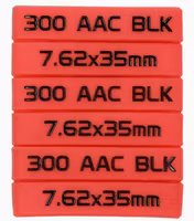 7.62x55mm 300 AAC BLK Magasin Markeringsband - Röd-Svart