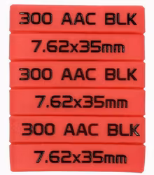 7.62x55mm 300 AAC BLK Magasin Markeringsband - Röd-Svart