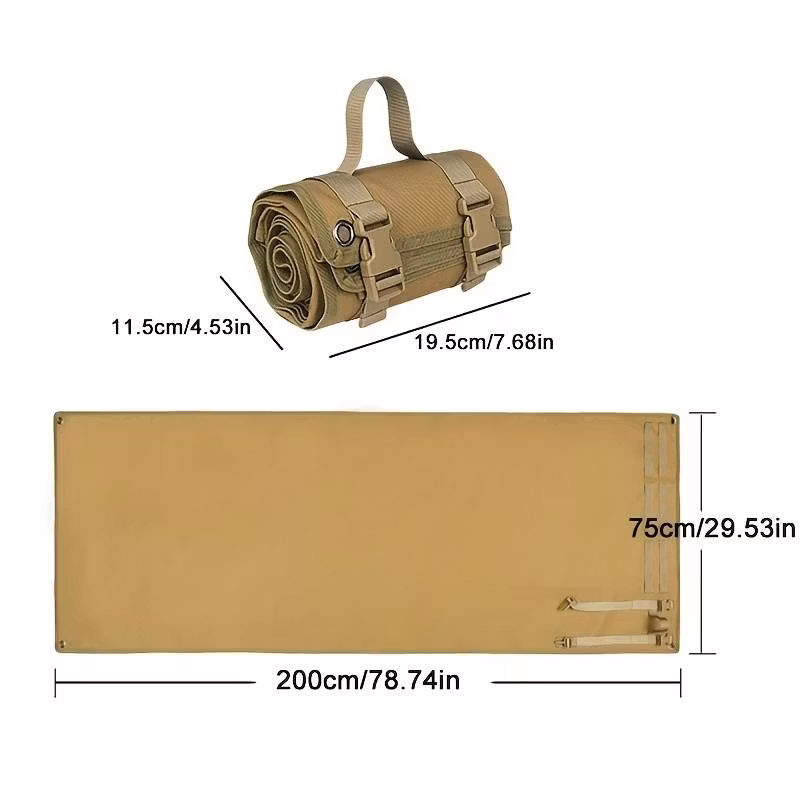Utrullningsbar skjutmatta för Jakt och Taktisk Skytte - Khaki