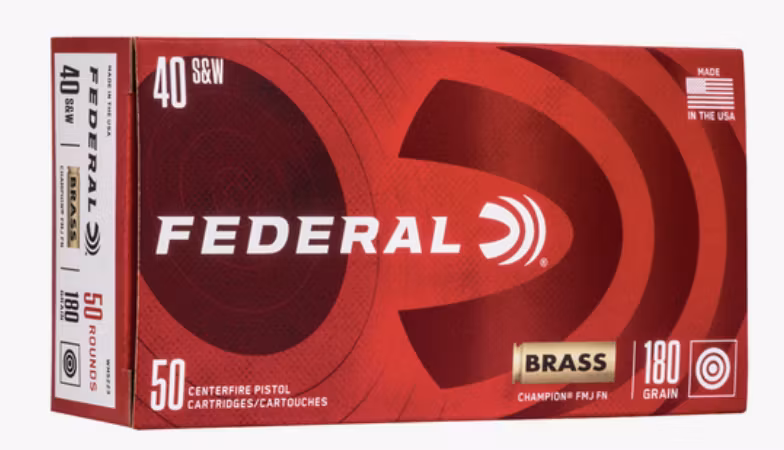 Federal - .40 S&W FMJ Brass 180gr - 50/Box