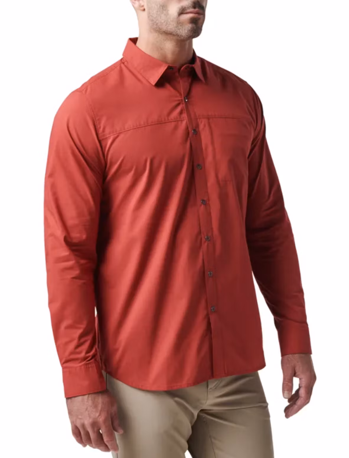 5.11 - Igor Solid Long Sleeve Shirt - Red Bourbon (125)