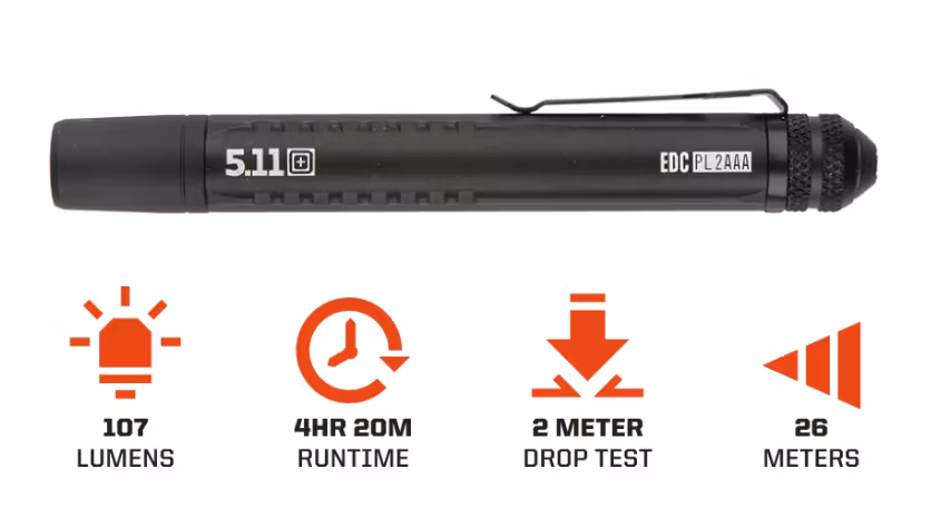 5.11 - EDC PL2AAA Flashlight - Black