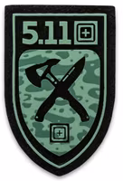 5.11 - Crossed Blade Axe Patch - Green (194)