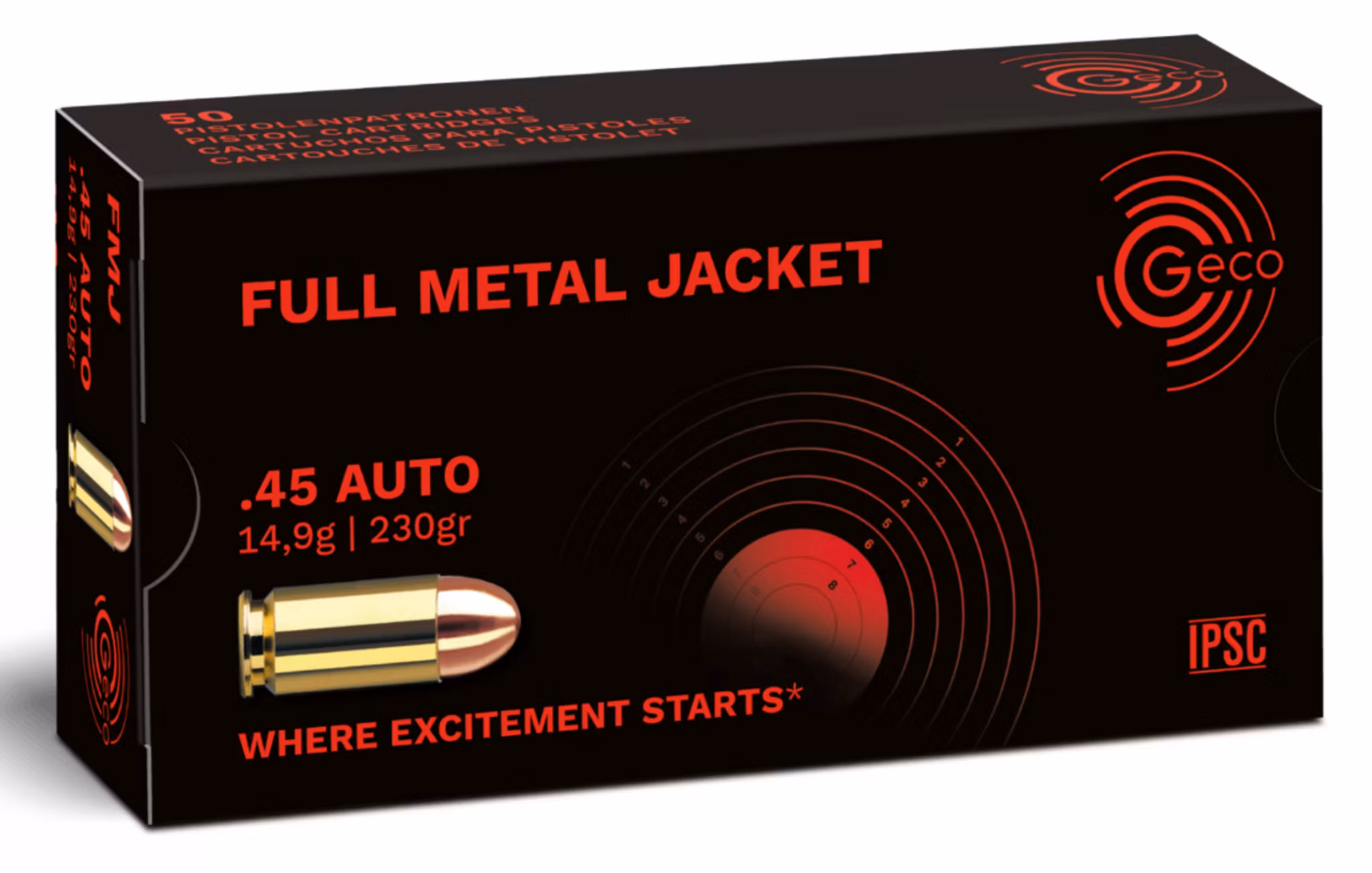 Geco - .45 Auto - Full Metal Jacket - 14,9g/230gr - 50/ask