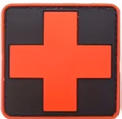 Första Hjälpen - Svart med Rödkant - PVC - Patch