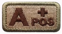 Blodgrupp - A + Pos - Grön - Brun - Patch