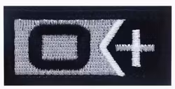 0 + Pos - Svart- Silver  - Patch