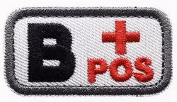 B + Pos - Vit- Svart  - Patch