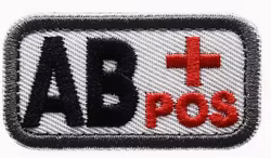 AB + Pos - Vit- Svart  - Patch