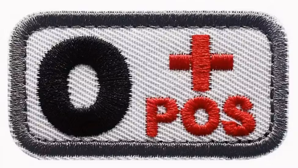 0 + Pos - Vit- Svart  - Patch