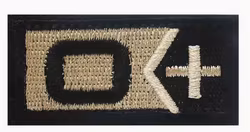 0 + Pos - Guld- Svart  - Patch