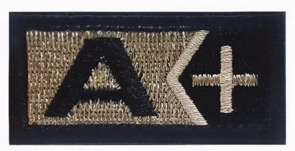 A + Pos - Guld- Svart  - Patch