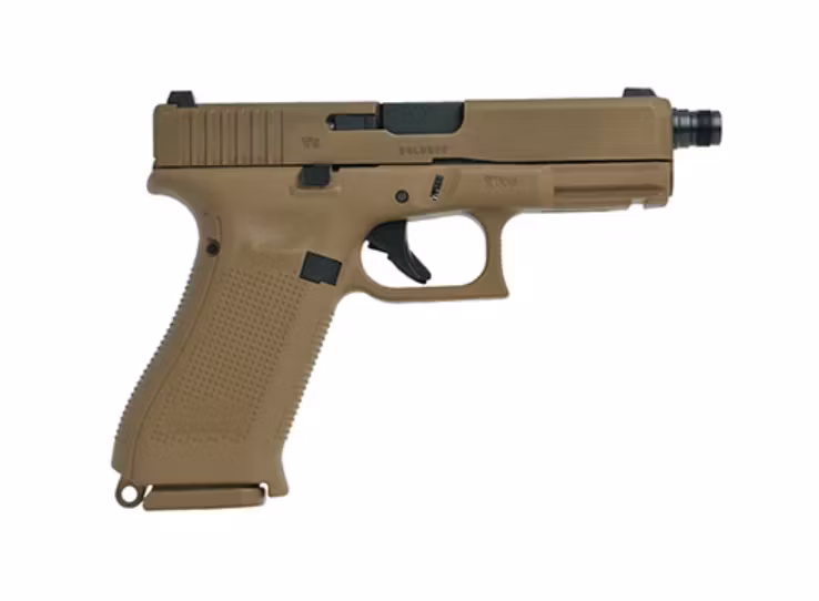 Glock 19X Coyote 9x19 - gängad pipa - M13.5x1 vänster