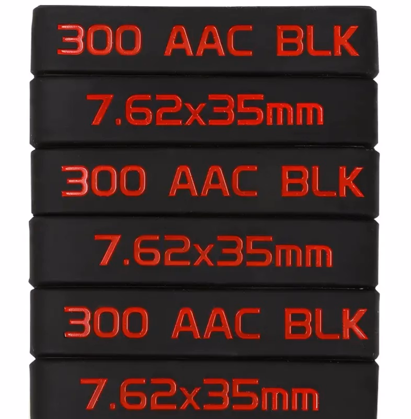 7.62x55mm 300 AAC BLK Magasin Markeringsband - Svart - Röd