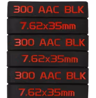 7.62x55mm 300 AAC BLK Magasin Markeringsband - Svart - Röd