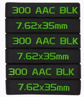 7.62x55mm 300 AAC BLK Magasin Markeringsband - Svart - Grön