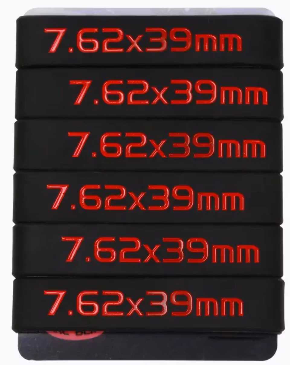 7,62 x 39mm  Magasin Markeringsband - Svart - Röd