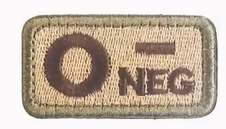 Blodgrupp - 0 - Neg - Grön - Brun - Patch