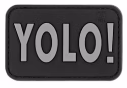 3D Rubber YOLO! - Black