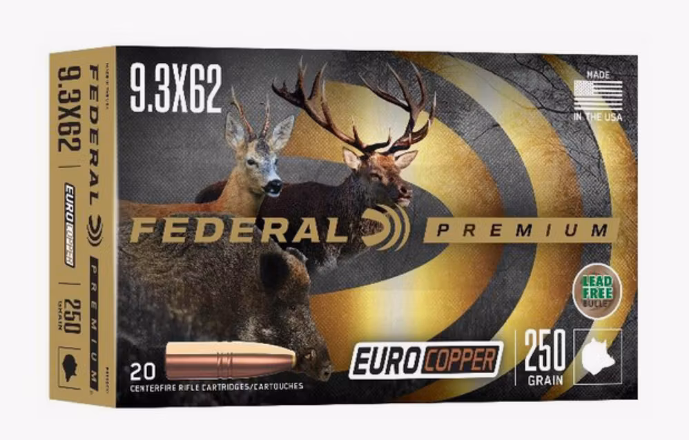 Federal - Euro Copper Ammo 9.3x62 - 250gr - 20/Box
